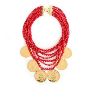 Daniel Espinosa 22 carat gold plated coin necklace